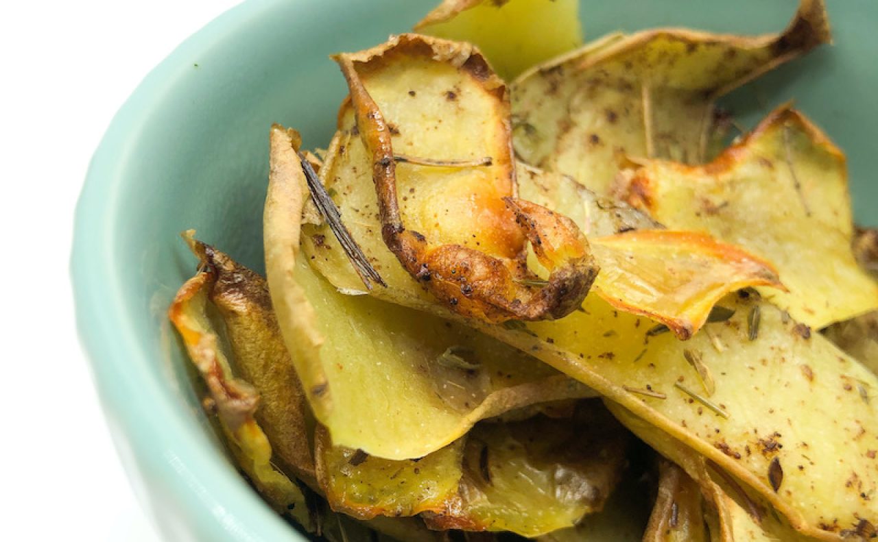 chips di buccia di patata